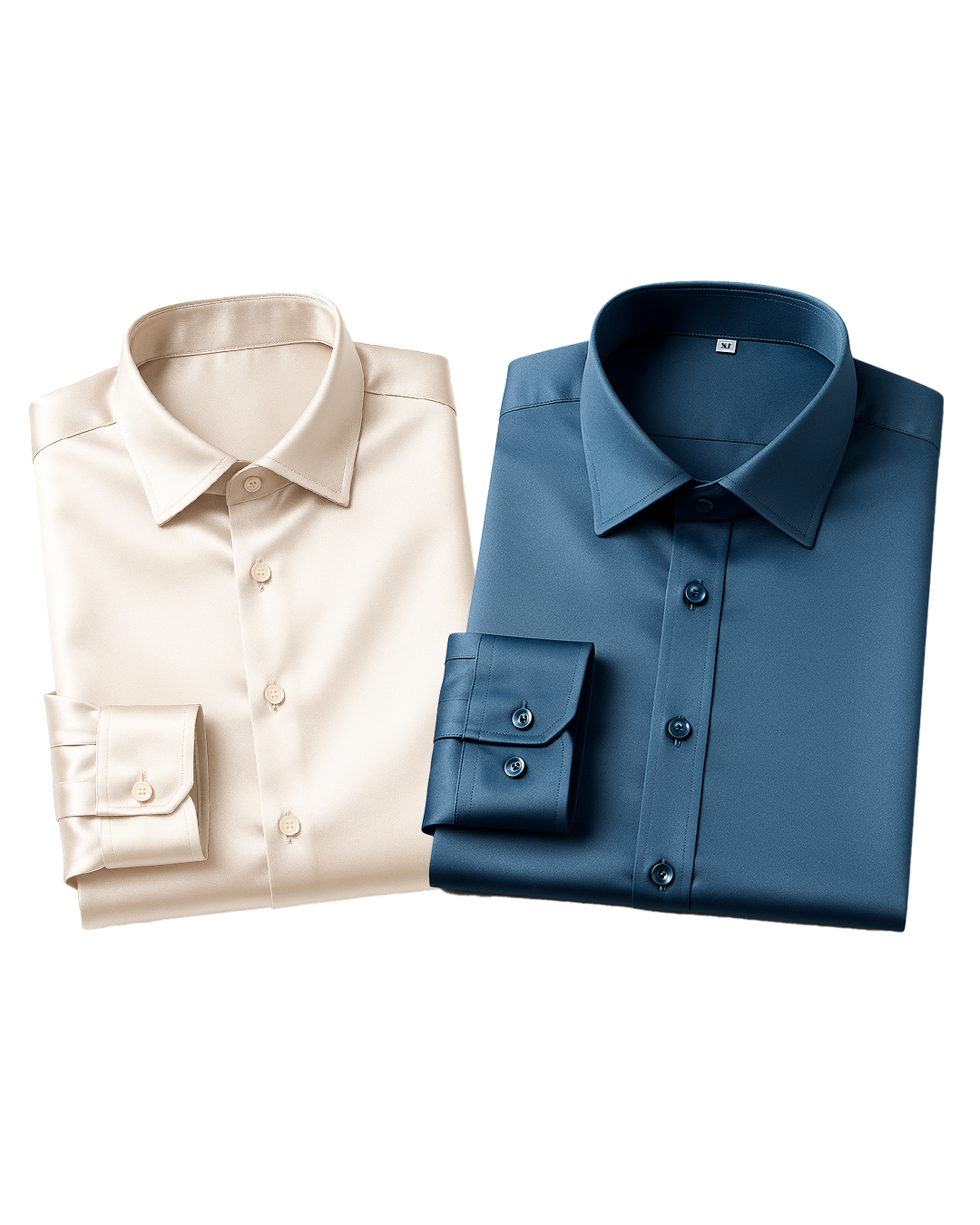 KIT 2 CAMISAS CONFORT PREMIUM - NOVAS CORES: BEGE E AZUL INVERNO